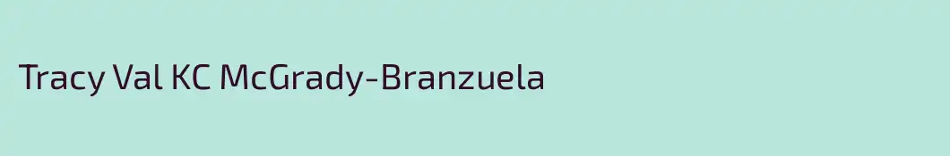 Tracy Val KC McGrady-Branzuela